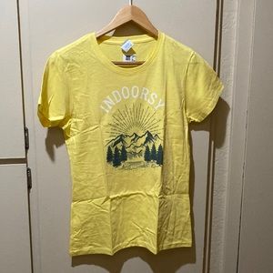 “Indoorsy” women’s tee.